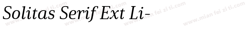 Solitas Serif Ext Li字体转换